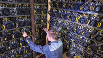 Modern mining farm with integrated staking nodes