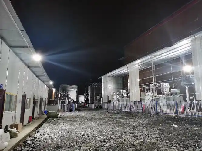 A bustling mining farm filled with advanced mining rigs and cooling systems.