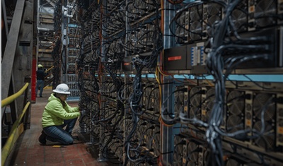 A centralized mining farm in Northern Europe leveraging efficient ASIC miners